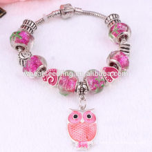 young girl favorites rose red owl promotional cheap custom slap bracelets